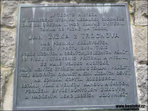 Markovec (rybník) s památníkem Jana Žižky