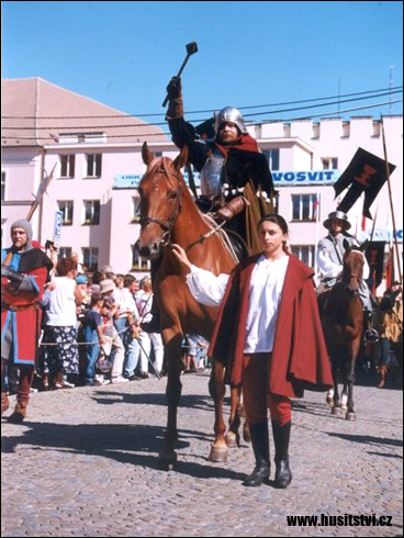 Táborské slavnosti, průvod Jana Žižky (Tábor, 1998)