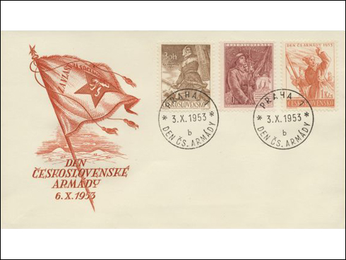 FDC – Den československé armády, husitský bojovník (1953)