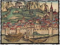 Kostnice (rytina z roku 1493).