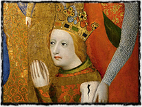 Mladý Václav IV. na votivním obraze Jana Očka z Vlašimi (druhá polovina 14. století)