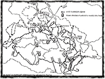 Hlavní husitské výpravy za hranice Čech, zdroj: Šmahel F. - Husitská revoluce 3 (Kronika válečných let)