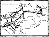 Husité na Slovensku 1428 - 1435, zdroj: Šmahel F. - Husitská revoluce 3 (Kronika válečných let)