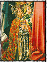 Král Albrecht a jeho choť Alžběta Lucemburská (vyobrazení pochází z Klosterneuburkského kláštera).