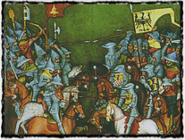 Výjev z bitvy u Lehnice r. 1241
