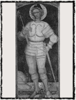 Italská plátová zbroj na obraze datovaném 1412
