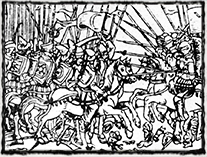 Vyobrazení nikopolské bitvy (neznámý autor, cca r. 1540)
