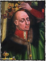 Král Vladislav II., velký Zikmundův sok z Polska (anonymní dílo z 2. poloviny 15. století).